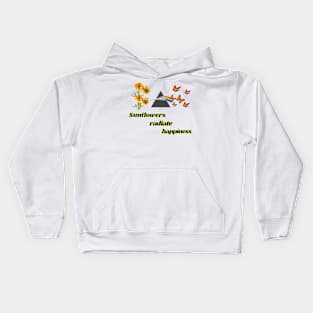 Sunflowers radiate happiness Kids Hoodie